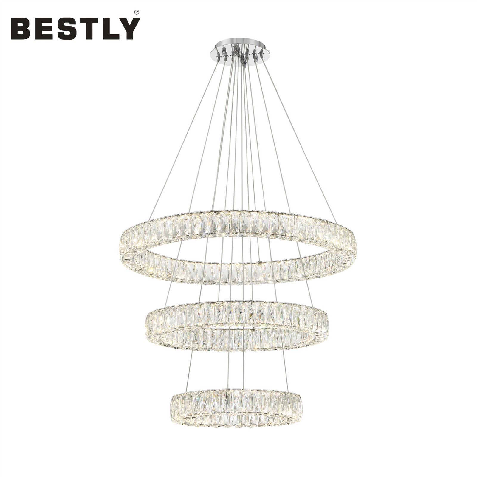LED Chandelier With Chrome Finish LED Chandelier With Chrome Finish