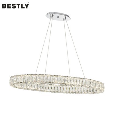 Μοντέρνος κρυστάλλινος πολυέλαιος δαχτυλιδιού