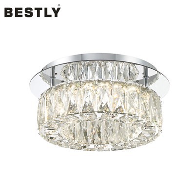 Στρογγυλό φωτιστικό οροφής με flush κρύσταλλο