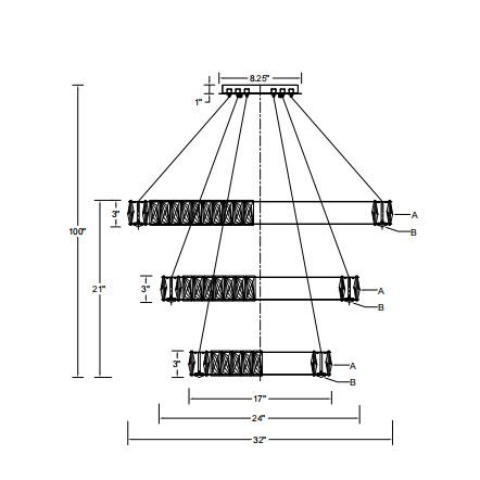 LED Chandelier With Chrome Finish suppliers